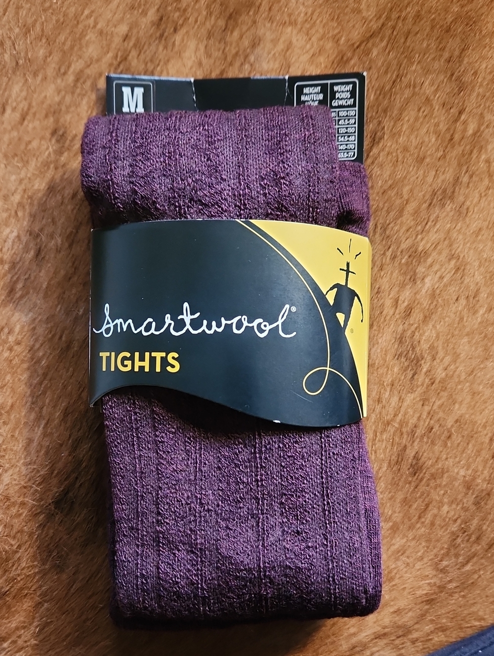 NWT Smartwool Tights Cableknit Maroon Size M